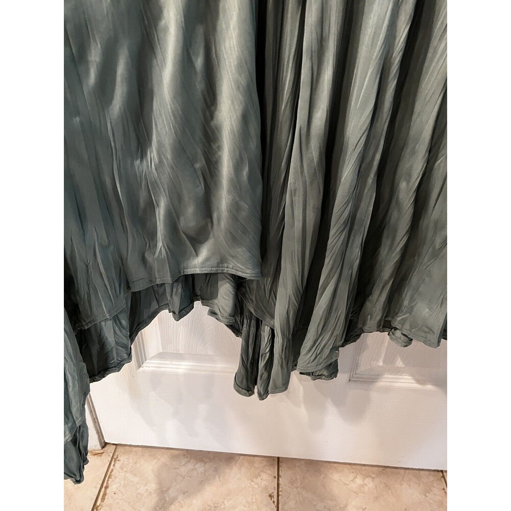 Zara Midi Dress Womens S Satin Wrinkle Effect Asymmetrical Hem Feminine Ethereal - Picture 5 of 9